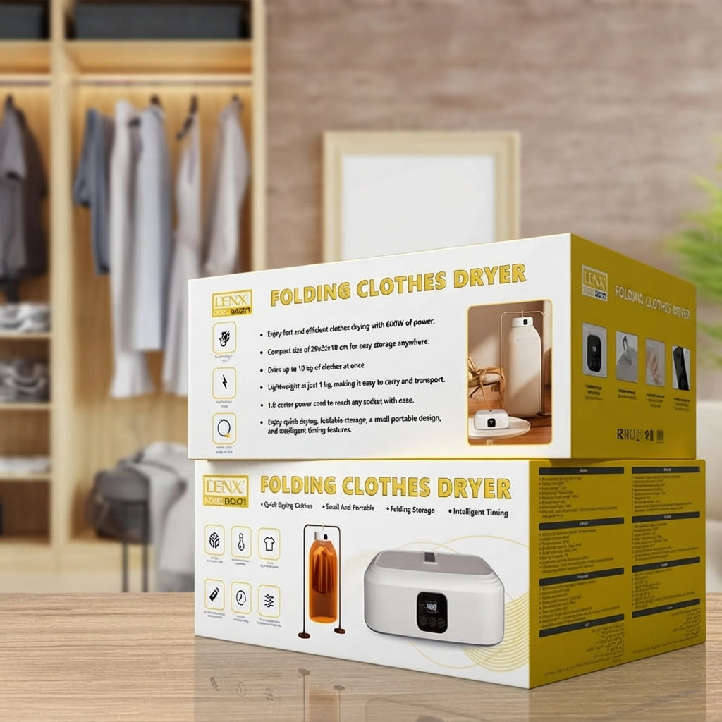 👕✨ DENX FOLDING CLOTHES DRYER — DRY FASTER, STORE EASIER!